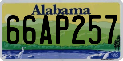 AL license plate 66AP257