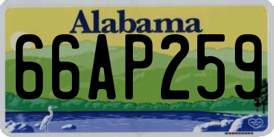 AL license plate 66AP259