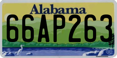 AL license plate 66AP263