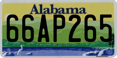 AL license plate 66AP265