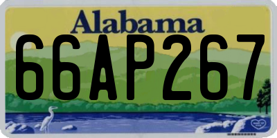 AL license plate 66AP267