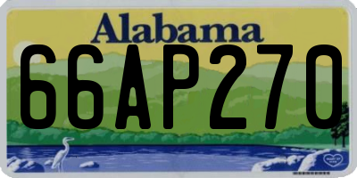 AL license plate 66AP270