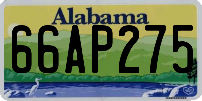 AL license plate 66AP275