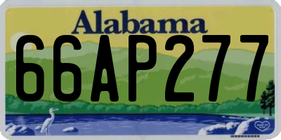 AL license plate 66AP277