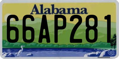 AL license plate 66AP281