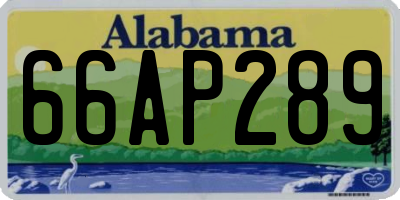 AL license plate 66AP289