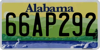 AL license plate 66AP292