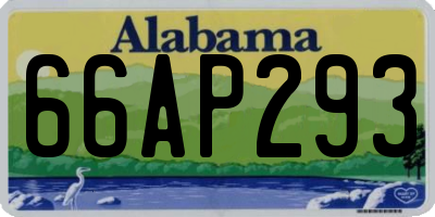 AL license plate 66AP293
