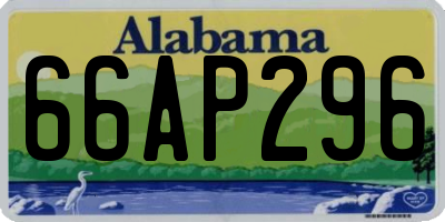 AL license plate 66AP296