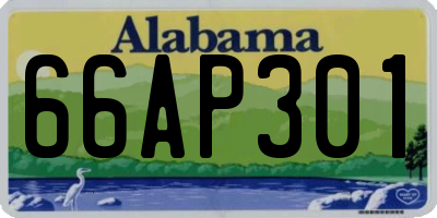 AL license plate 66AP301