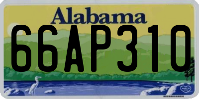 AL license plate 66AP310