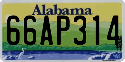 AL license plate 66AP314