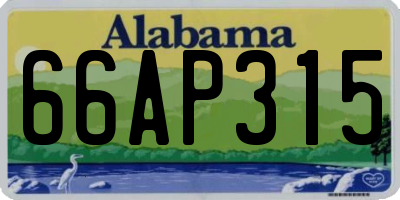AL license plate 66AP315