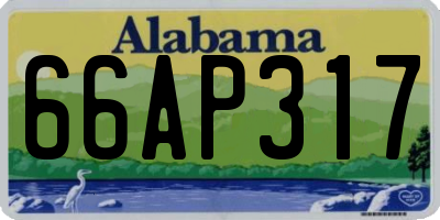 AL license plate 66AP317