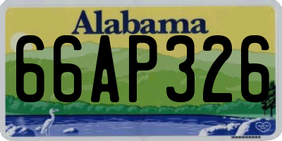 AL license plate 66AP326