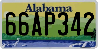 AL license plate 66AP342