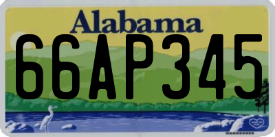 AL license plate 66AP345