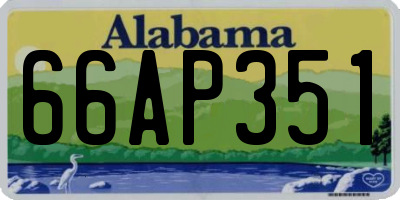 AL license plate 66AP351