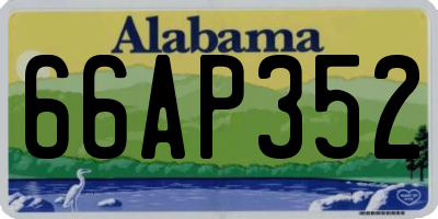 AL license plate 66AP352