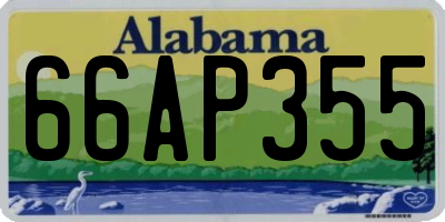 AL license plate 66AP355