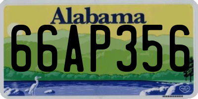 AL license plate 66AP356