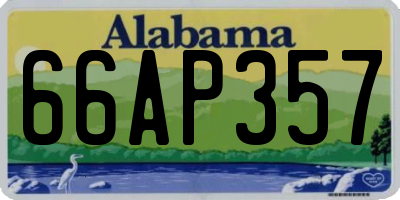 AL license plate 66AP357