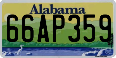 AL license plate 66AP359