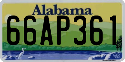 AL license plate 66AP361