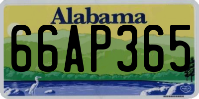 AL license plate 66AP365