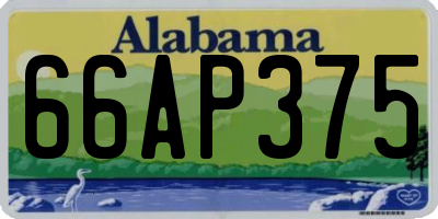 AL license plate 66AP375