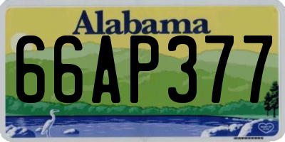 AL license plate 66AP377