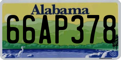 AL license plate 66AP378