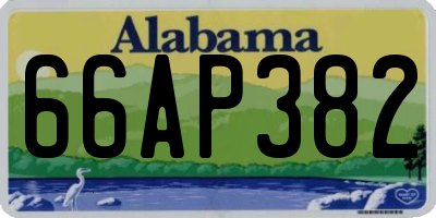 AL license plate 66AP382