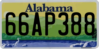AL license plate 66AP388