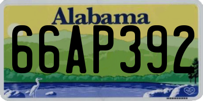 AL license plate 66AP392