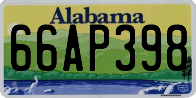 AL license plate 66AP398