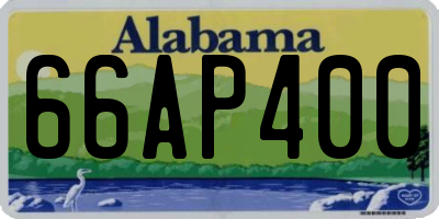 AL license plate 66AP400