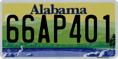 AL license plate 66AP401