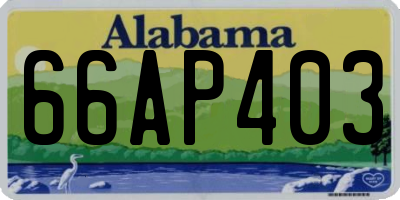 AL license plate 66AP403