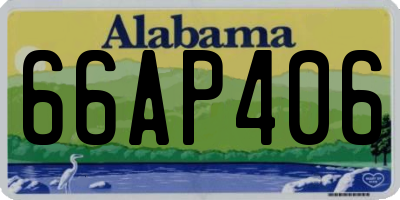 AL license plate 66AP406