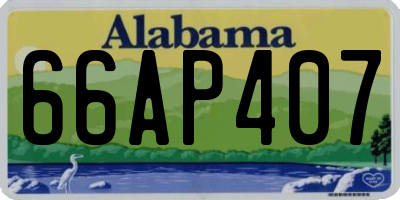 AL license plate 66AP407