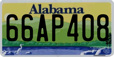 AL license plate 66AP408