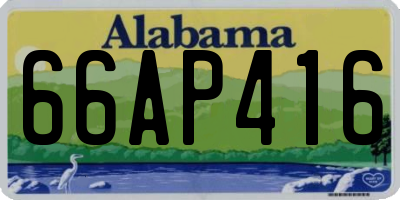 AL license plate 66AP416