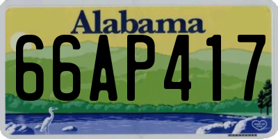 AL license plate 66AP417