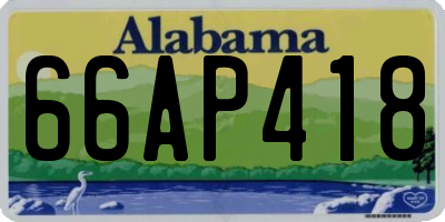 AL license plate 66AP418