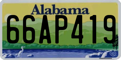AL license plate 66AP419