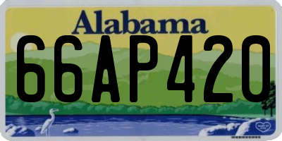AL license plate 66AP420