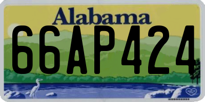 AL license plate 66AP424