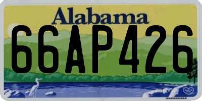 AL license plate 66AP426