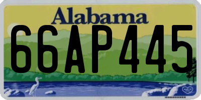 AL license plate 66AP445